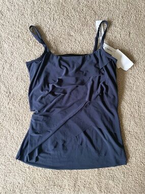Miracle suit blue summer boho bathing suit tank waves tankini size 12 NWT